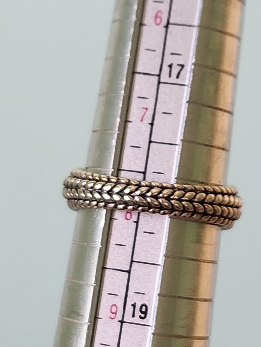 JOHN HARDY JAI STERLING SILVER BASKET WEAVE BAND RING SZ 8 - Picture 11 of 11
